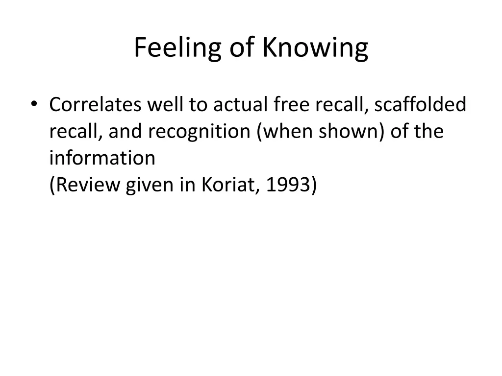 feeling of knowing 4