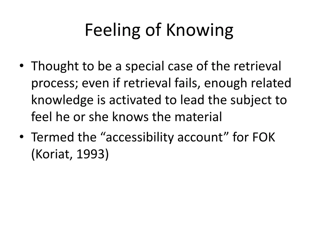 feeling of knowing 5