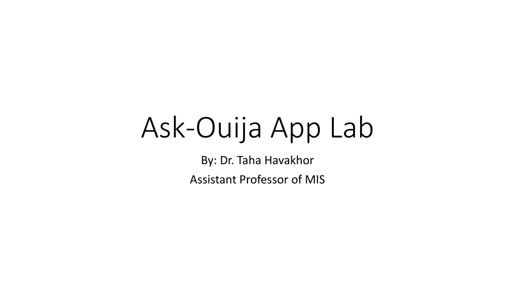 ask ouija app lab