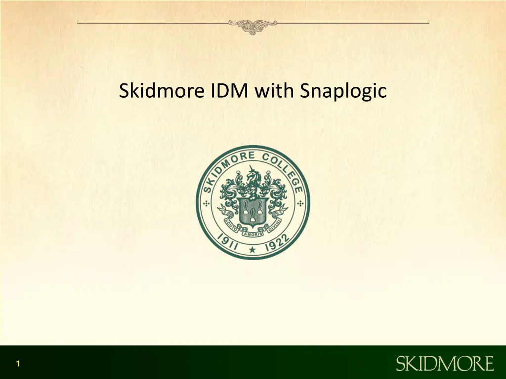 skidmore idm with snaplogic