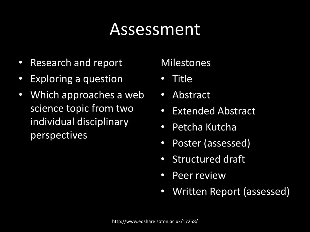 assessment