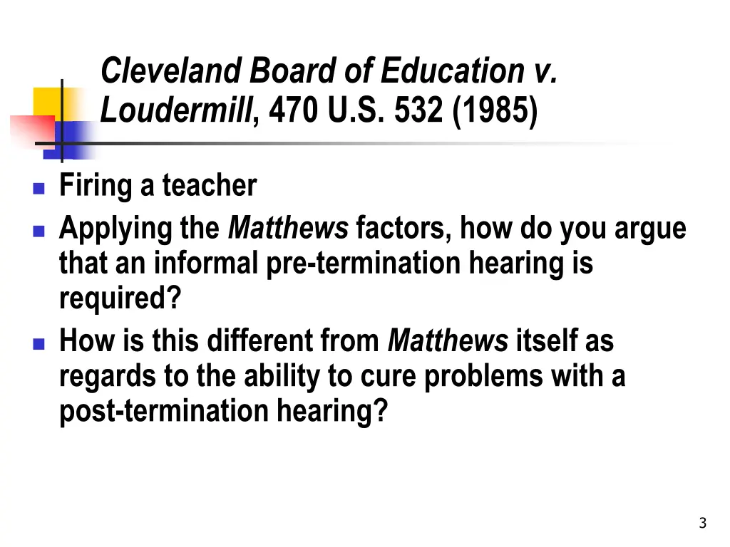 cleveland board of education v loudermill