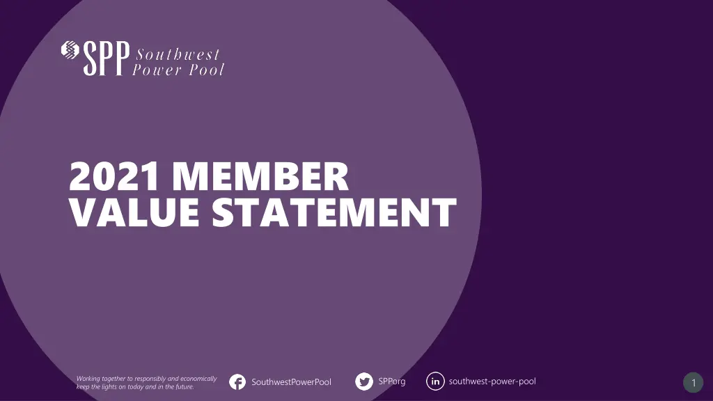 2021 member value statement