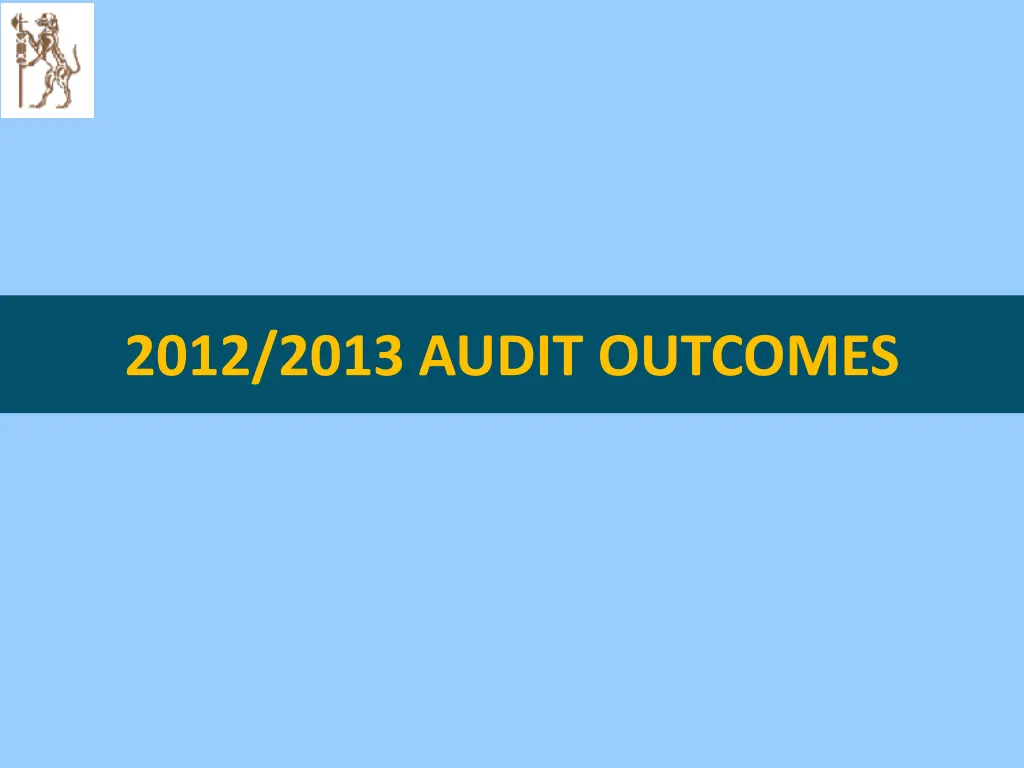2012 2013 audit outcomes