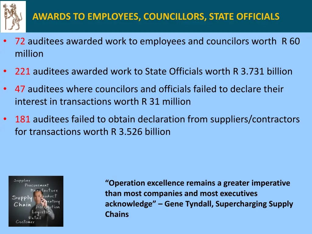 awards to employees councillors state officials