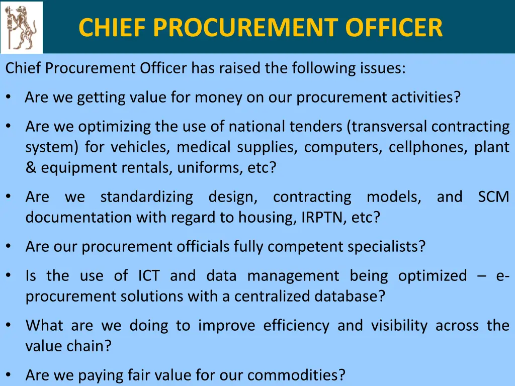 chief procurement officer