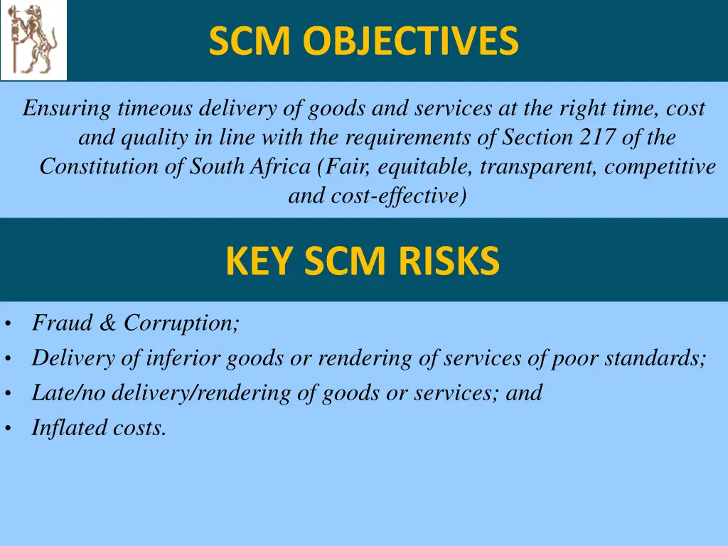 scm objectives