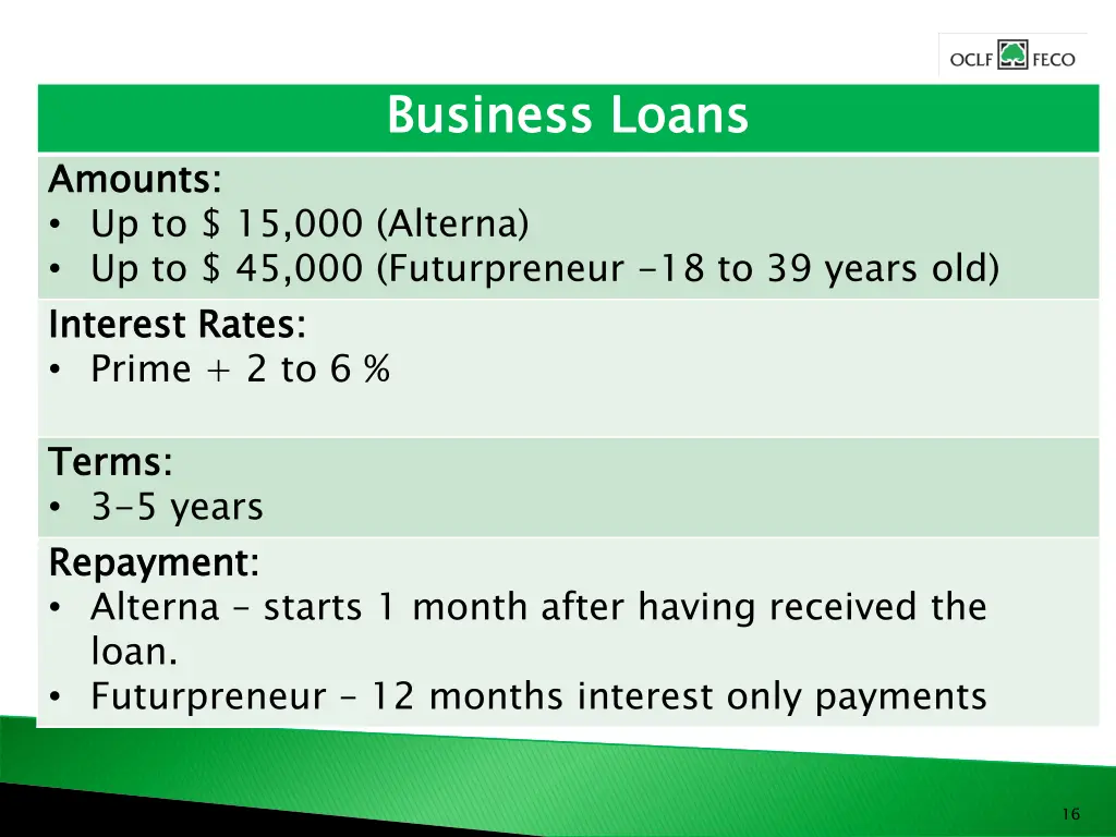business loans