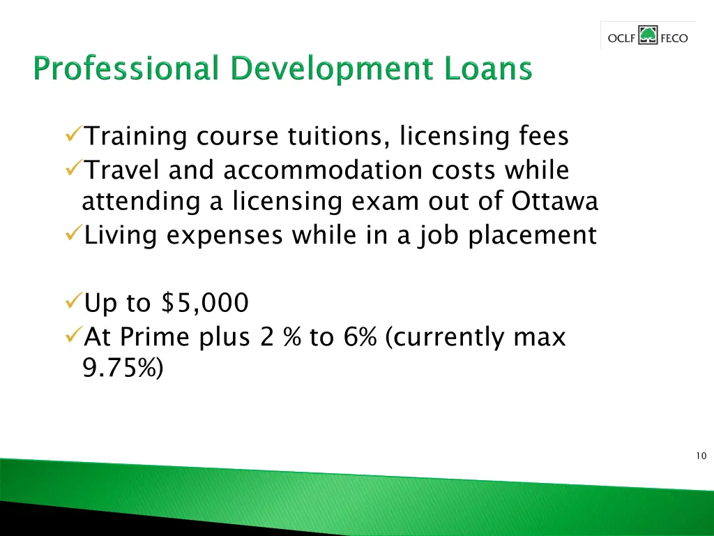 training course tuitions licensing fees travel
