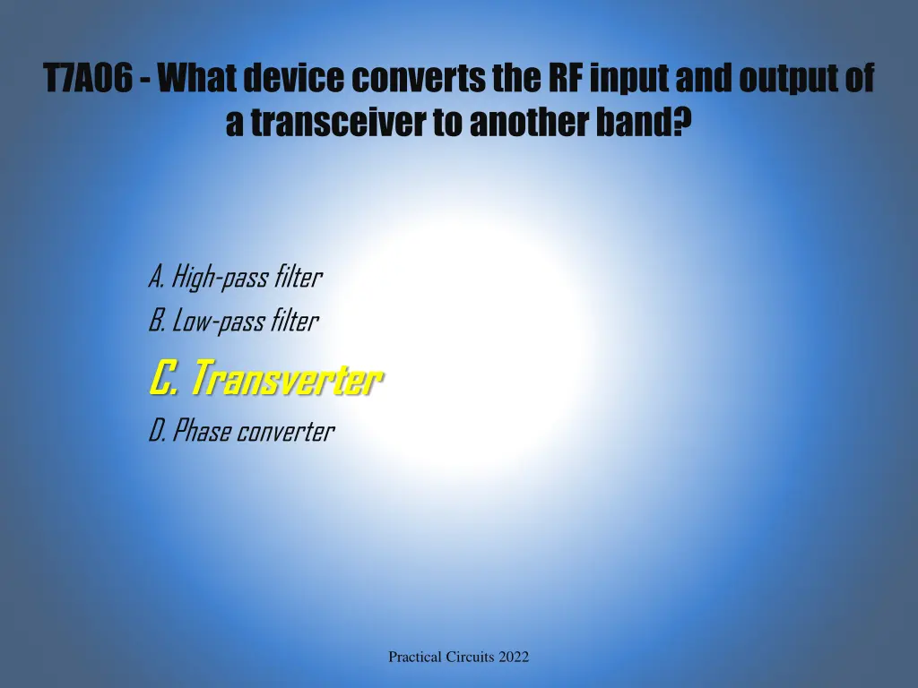 t7a06 what device converts the rf input 1