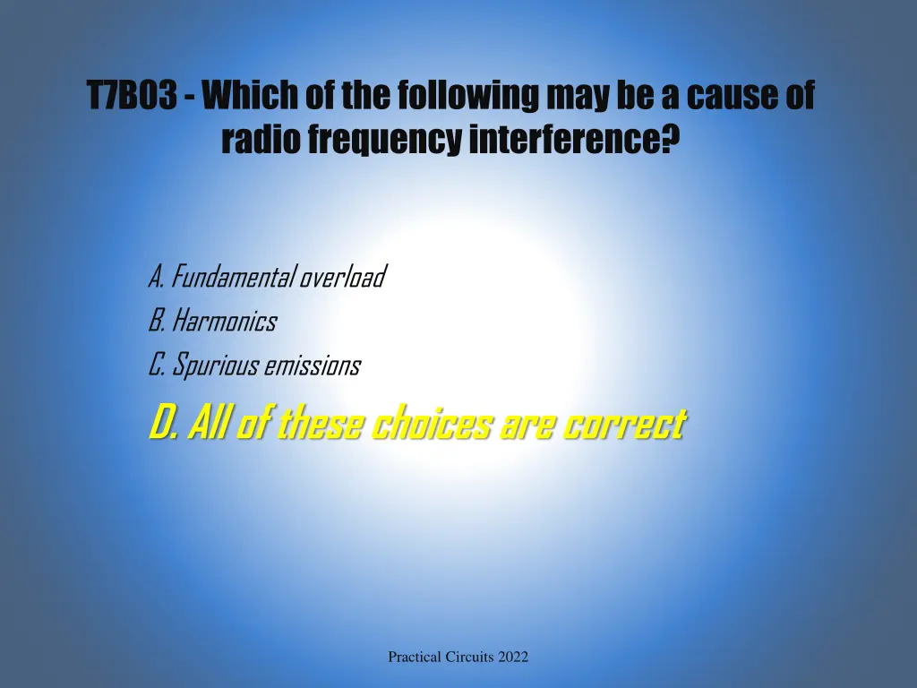 t7b03 which of the following may be a cause 1
