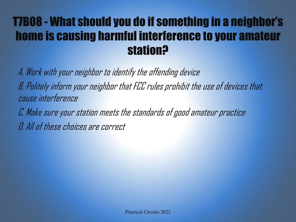 t7b08 what should you do if something