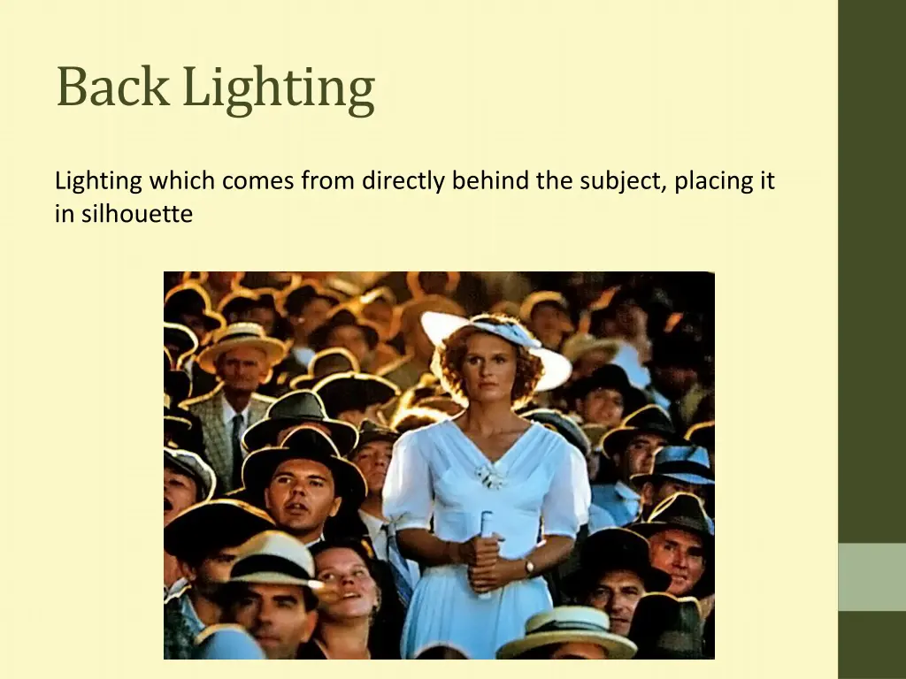 back lighting