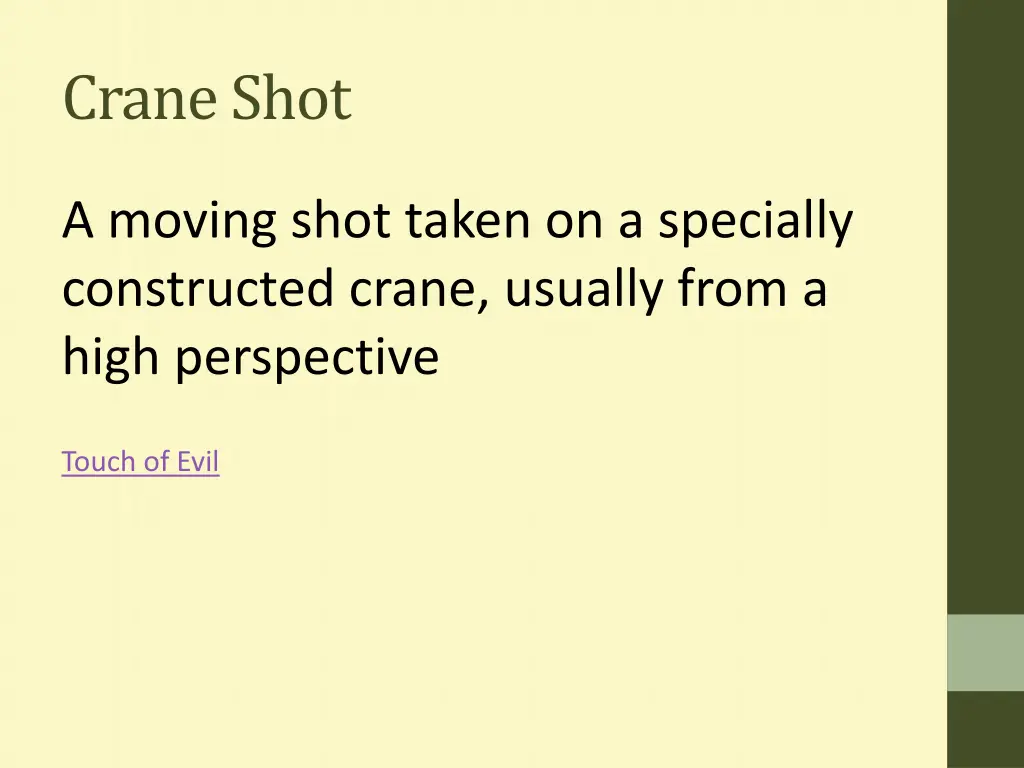 crane shot