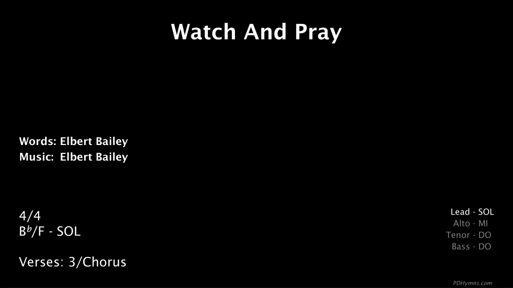 watch and pray