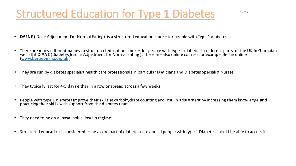 structured education for type 1 diabetes 1
