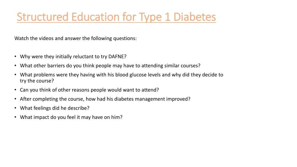structured education for type 1 diabetes 2