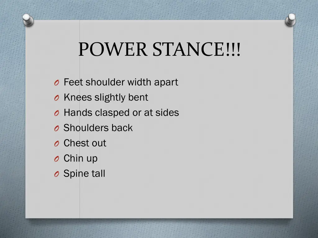power stance