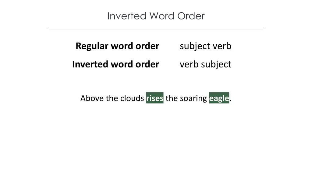 inverted word order 1