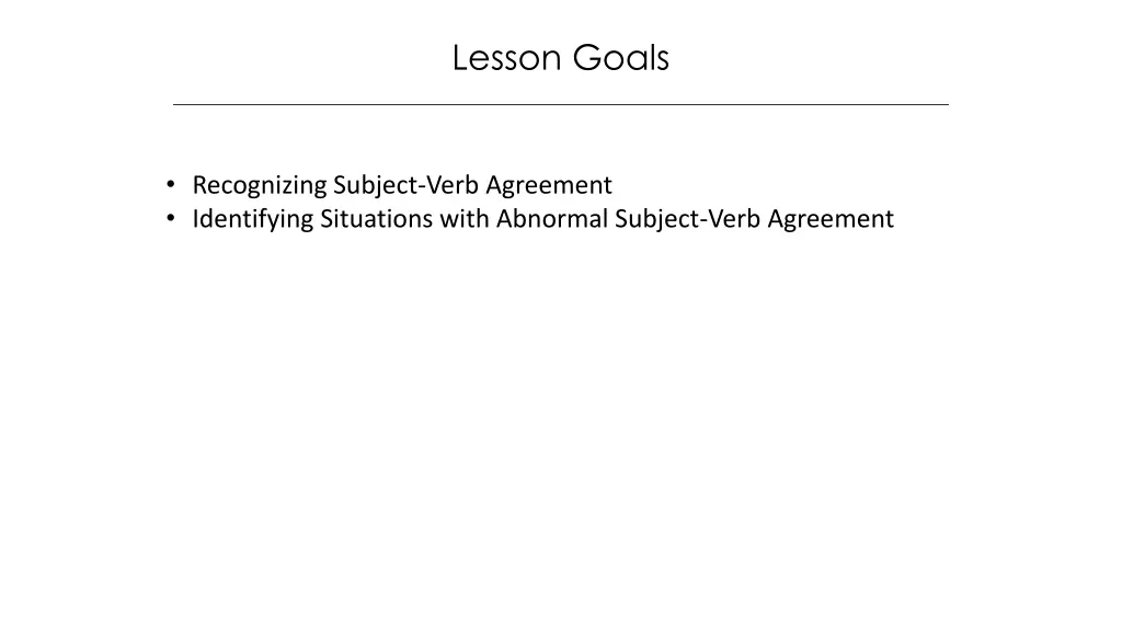 lesson goals