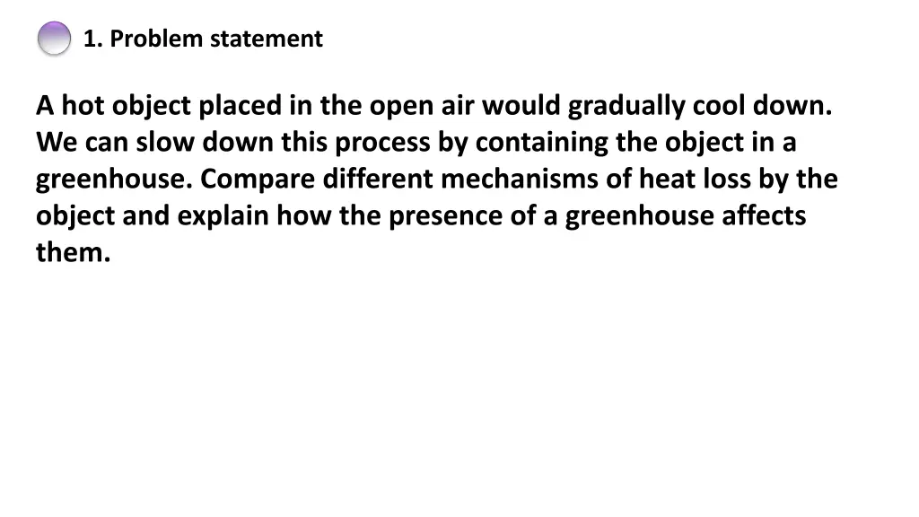 1 problem statement