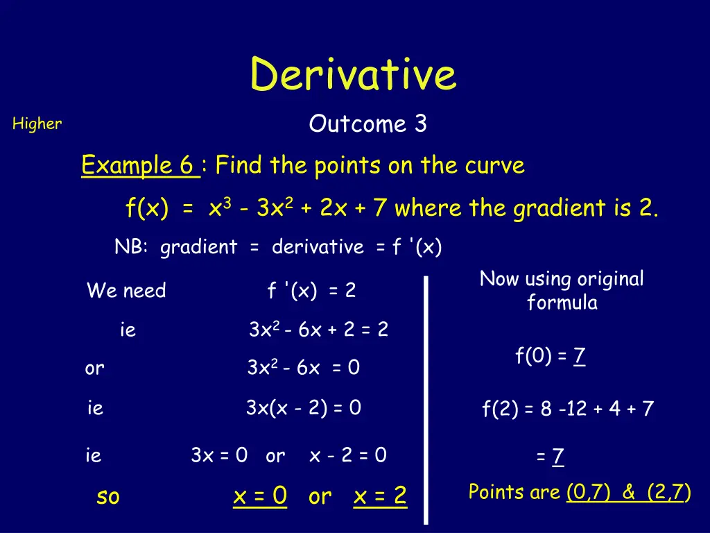 derivative outcome 3 1