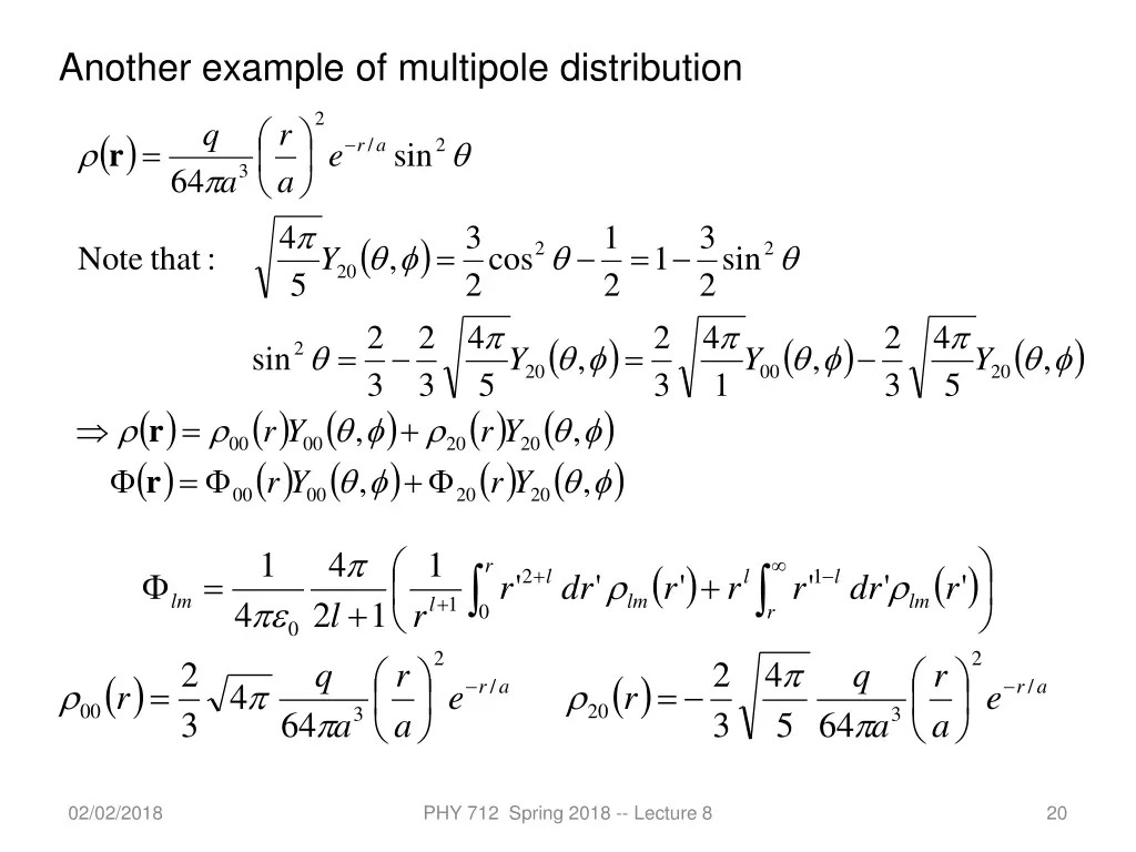 another example of multipole distribution