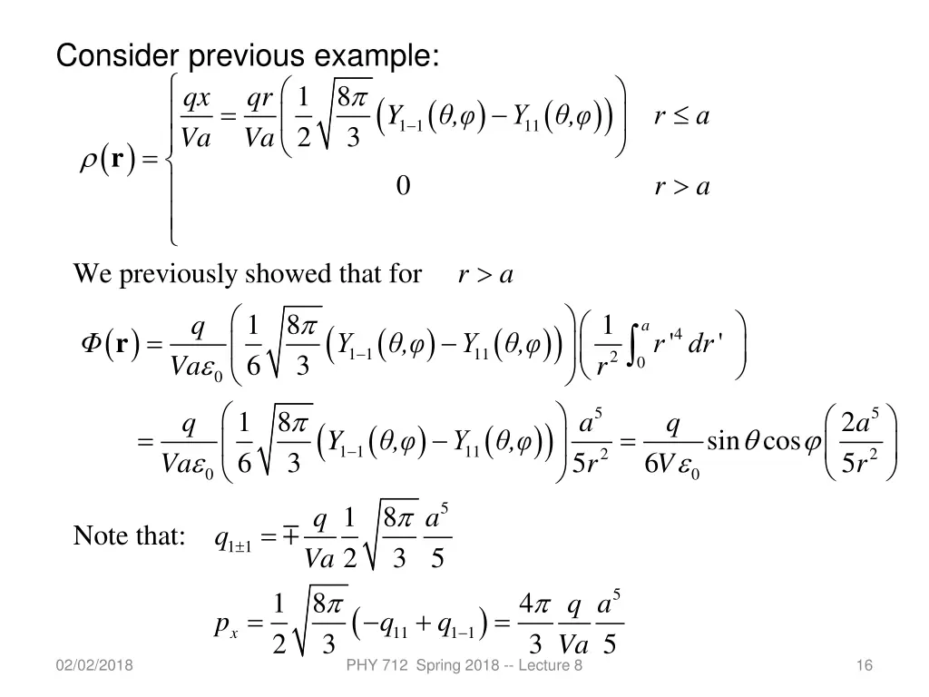 consider previous example