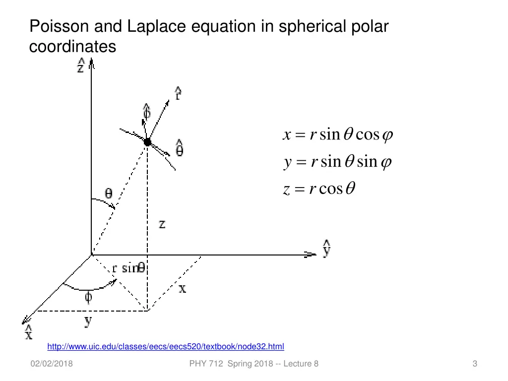 poisson and laplace equation in spherical polar