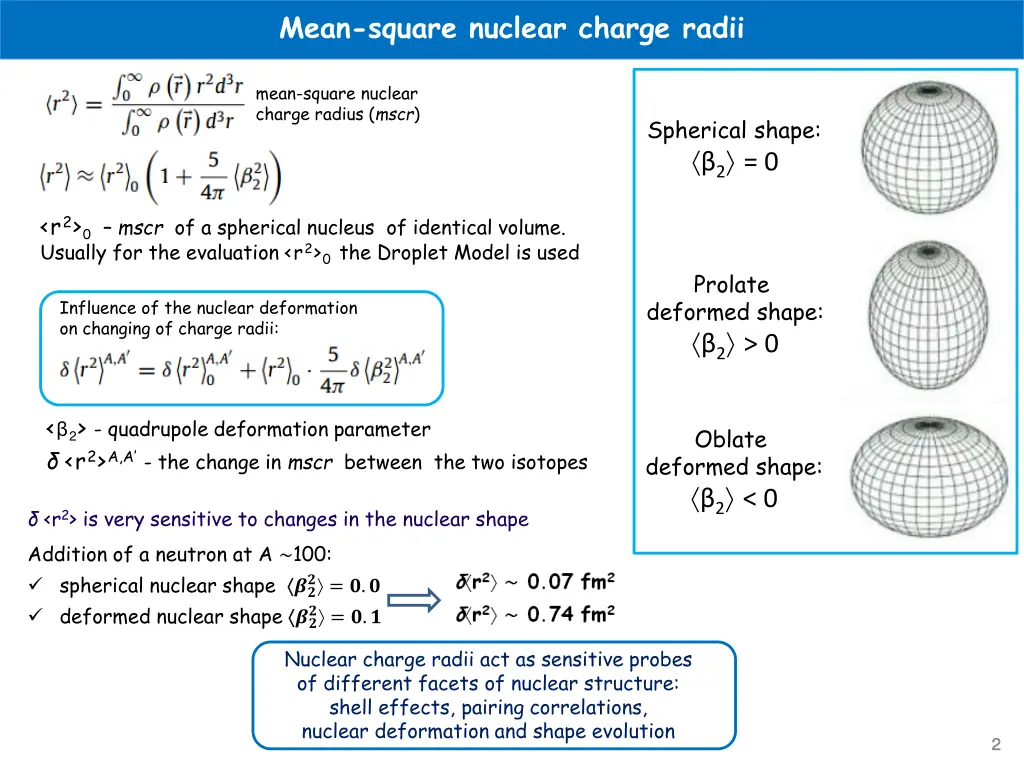 mean square nuclear charge radii