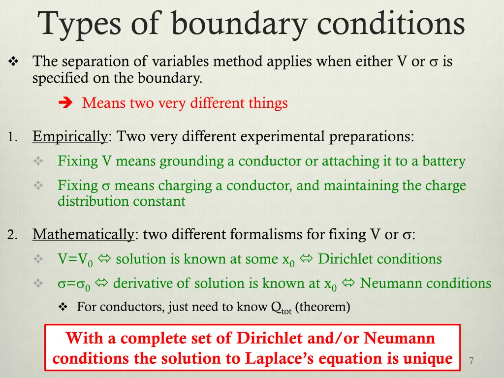 types of boundary conditions