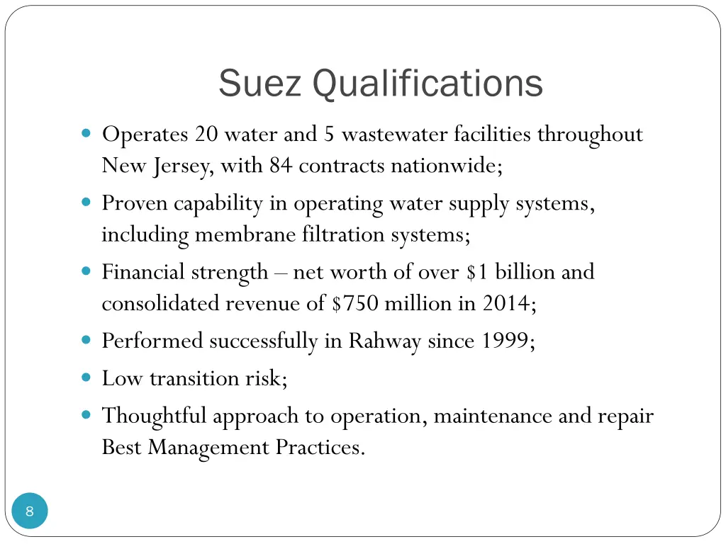 suez qualifications
