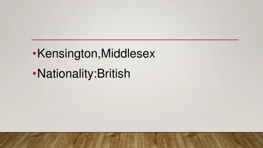 kensington middlesex nationality british