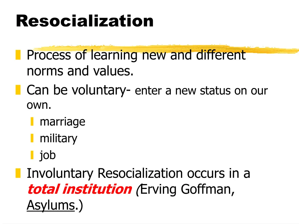 resocialization
