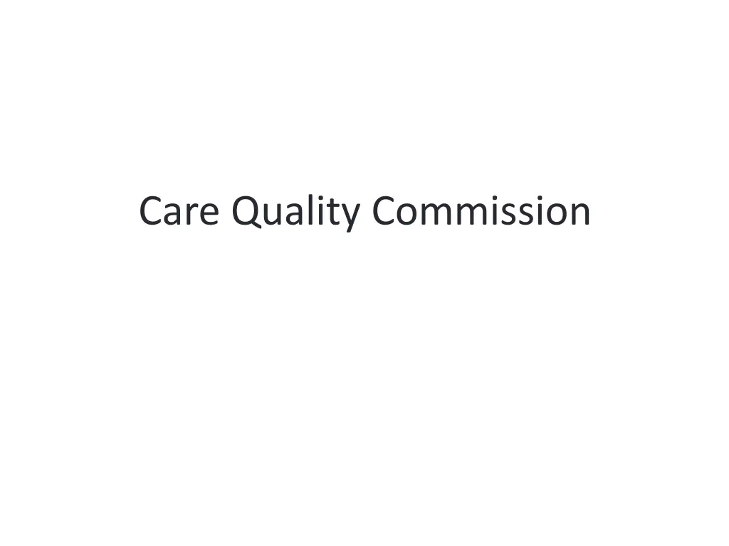 care quality commission