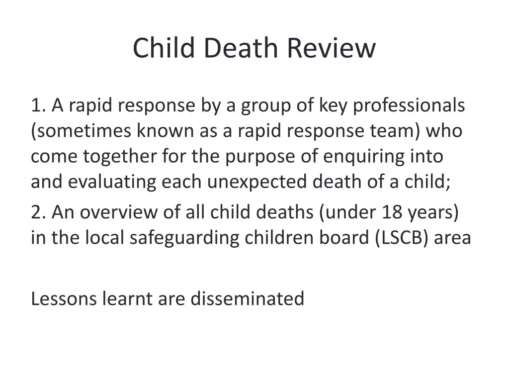child death review