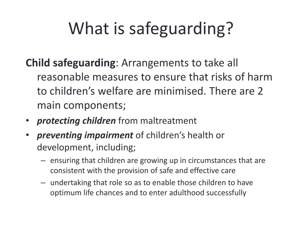 what is safeguarding