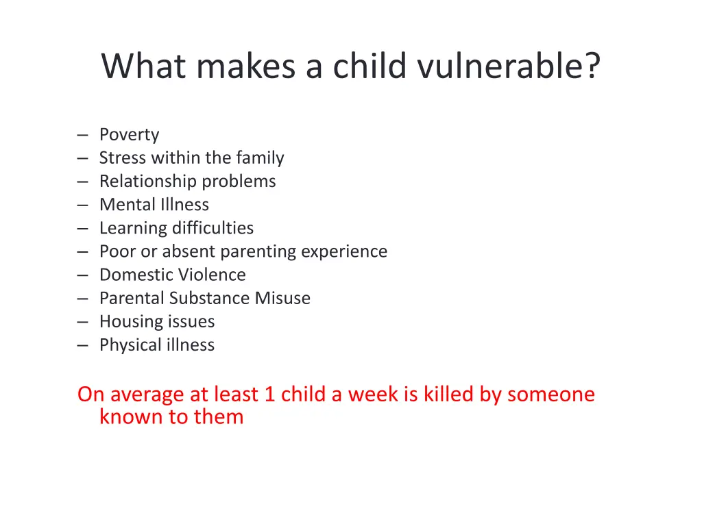 what makes a child vulnerable