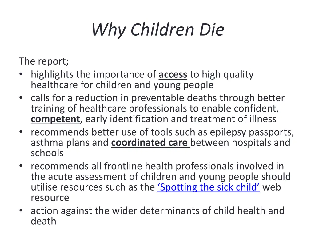 why children die 1
