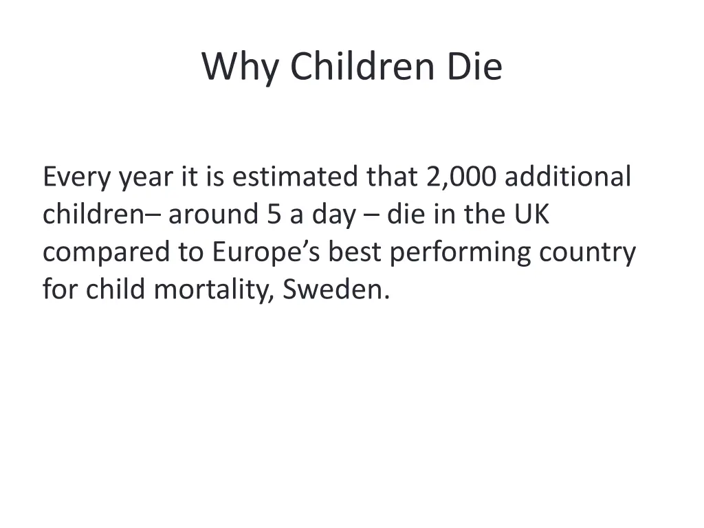 why children die
