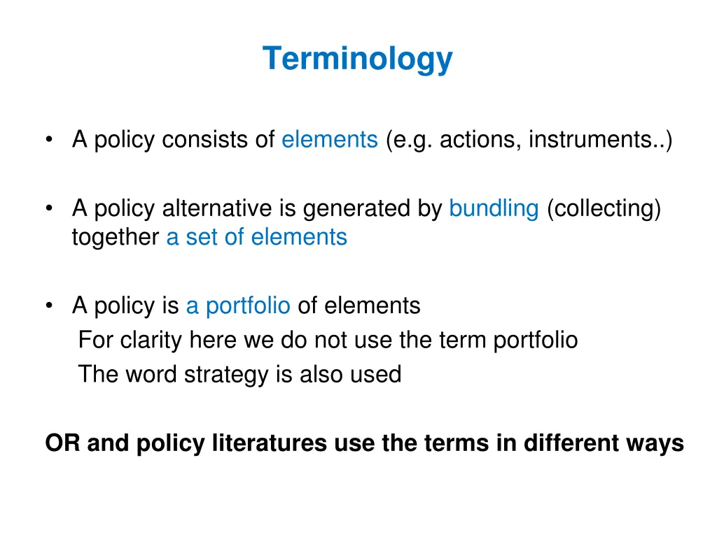 terminology