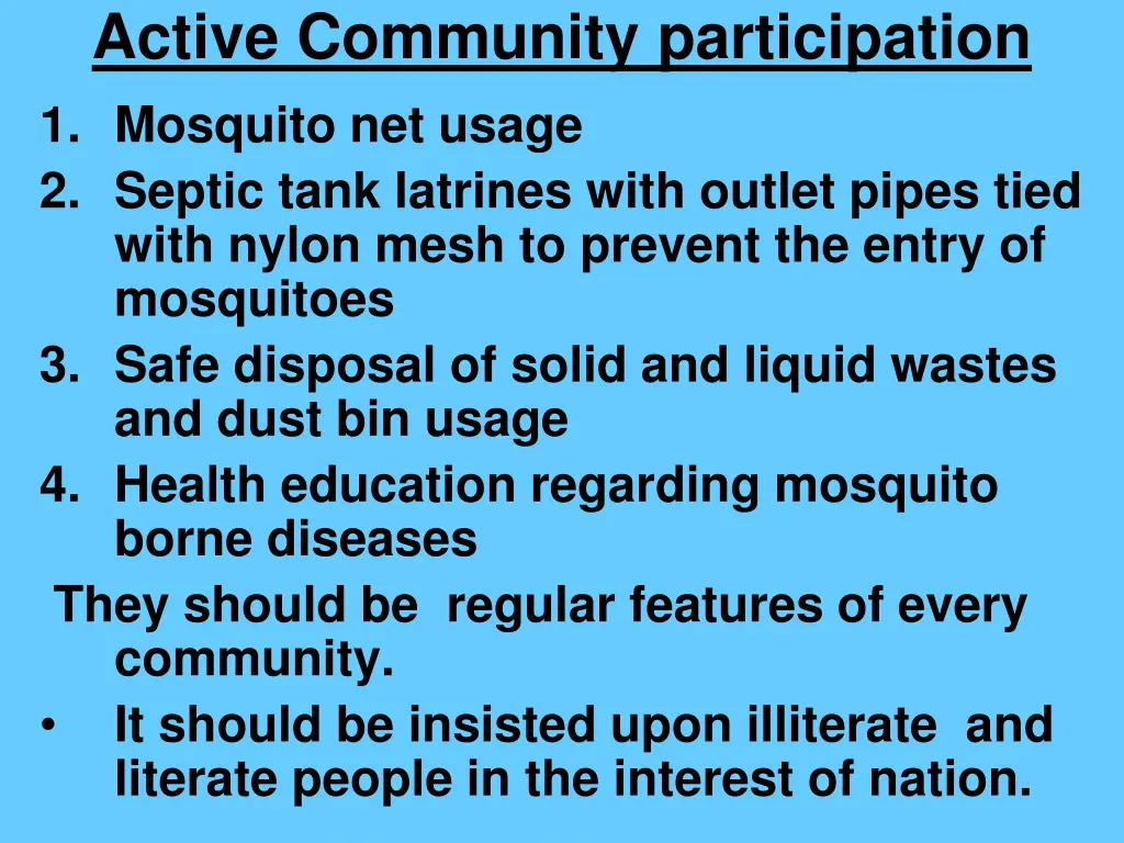 active community participation 1 mosquito