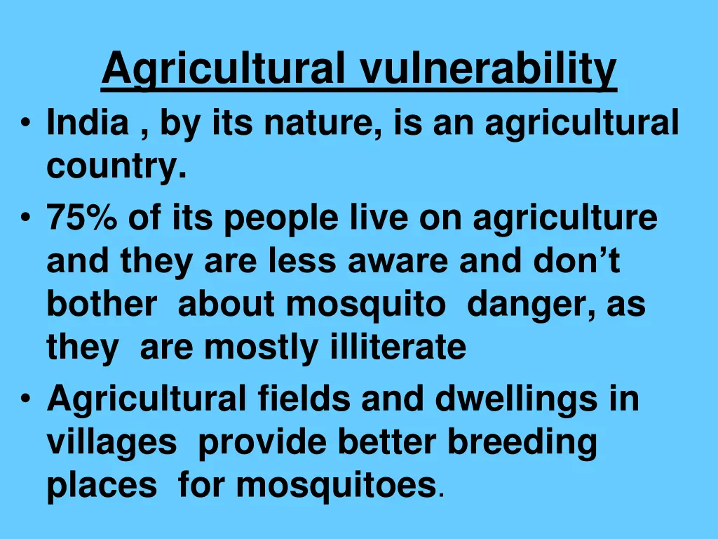 agricultural vulnerability india by its nature