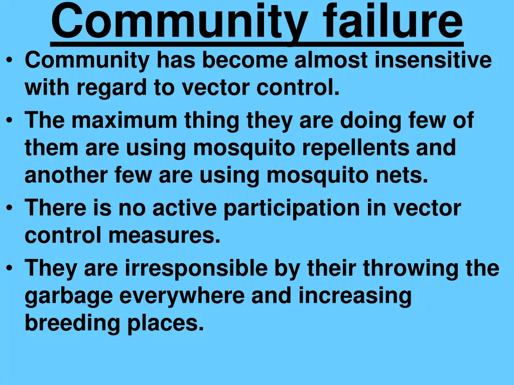 community failure community has become almost