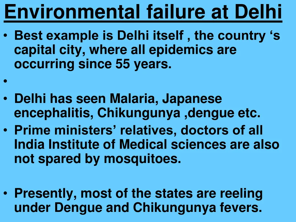 environmental failure at delhi best example