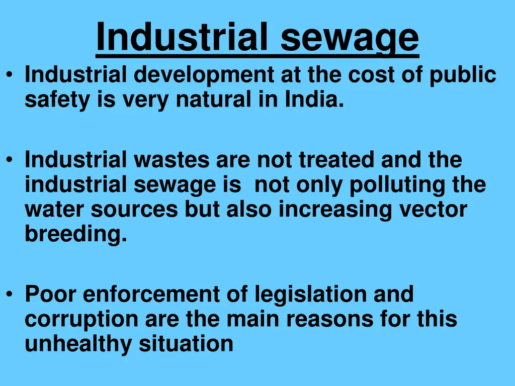 industrial sewage industrial development