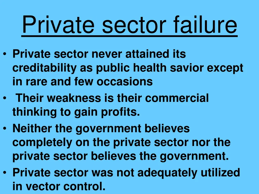 private sector failure