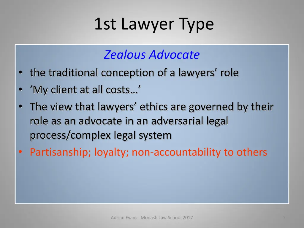 1st lawyer type