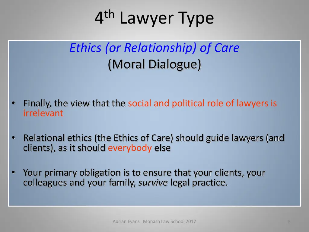 4 th lawyer type