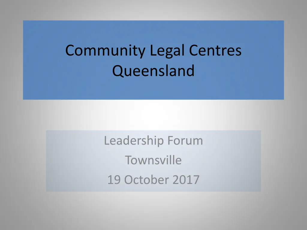 community legal centres queensland